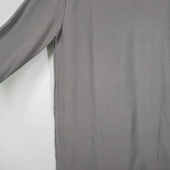 NEW Garnet Hill Organic Cotton Ribbed‎ Cocoon Dress XL Grey Taupe NWT - Picture 3 of 10
